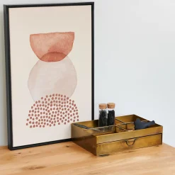 Abstract Decoracion De Pared Negro, Blanco, Marron