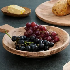 Acacia Chic Plato Hondo Con Asa Natural