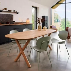 Acacia Mesa De Comedor Con Patas En X