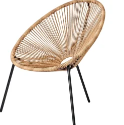 Acapulco Silla Lounge Negro, Natural