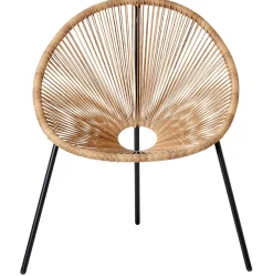 Acapulco Silla Lounge Negro, Natural