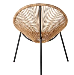 Acapulco Silla Lounge Negro, Natural