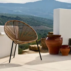 Acapulco Silla Lounge Negro, Natural