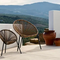 Acapulco Silla Lounge Negro, Natural