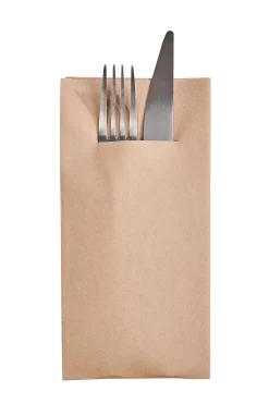 Airlaid Servill./Cubiert. Juego De 12 Marron