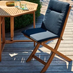 Azur Cojines De Jardín Para Silla Pleg Negro