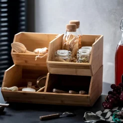 Bamboo Organizador Apilable Natural