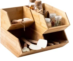 Bamboo Organizador Apilable Natural