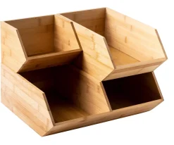 Bamboo Organizador Apilable Natural