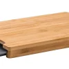 Bamboo Tabla Para Cortar Con Recipiente Gris, Natural