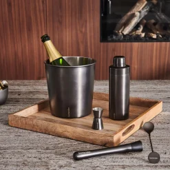 Bartender Vaso Graduado Gris Oscuro