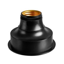 Bati Soporte Lamprar Pila E27 Negro
