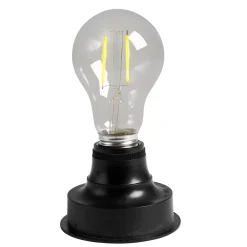 Bati Soporte Lamprar Pila E27 Negro