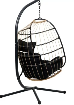 Bazai Silla Colgante Con Soporte Negro