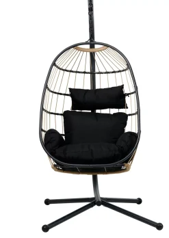 Bazai Silla Colgante Con Soporte Negro