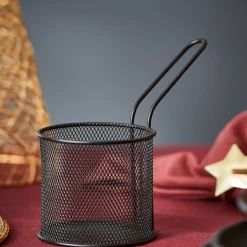 Black Cesta Para Servir Negro