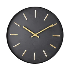 Black Reloj De Pared Negro