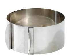 Caramella Molde Anillo Tarta Ajustable Plateado