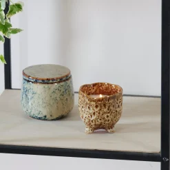 Ceramic Vela En Maceta Marron