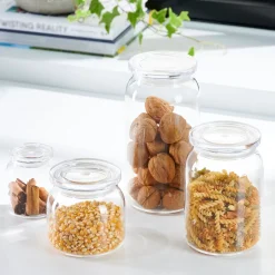 Crystal Tarro De Cocina Con Tapa Transparente