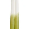 Duo Velas Largas Juego De 2 Verde, Crema, Multicolor