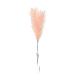 Ecru Plumas Decorativas Marron Claro