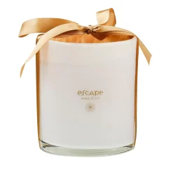 Escape World Goa Vela Perfumada En Vaso Blanco, Color Rosa Viejo