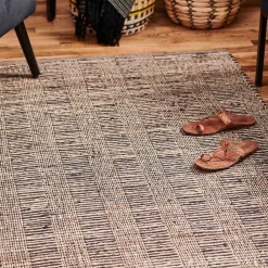Ethnic Alfombra Negro, Natural