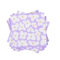 Fleurs Lila Paquete De 20 Servilletas Varios Colores