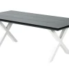 Formax Mesa De Jardín Con Patas En X Negro/Blanco