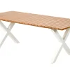 Formax Mesa De Jardín Con Patas En X Natural/Blanco
