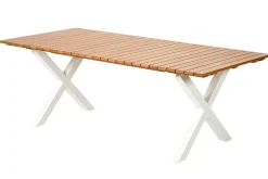 Formax Mesa De Jardín Con Patas En X Natural/Blanco