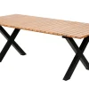 Formax Mesa De Jardín Con Patas En X Natural/Negro