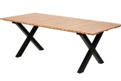 Formax Mesa De Jardín Con Patas En X Natural/Negro