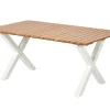 Formax Mesa De Jardín Con Patas En X Natural/Blanco