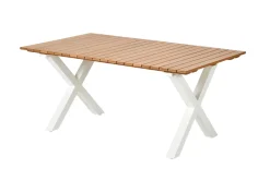 Formax Mesa De Jardín Con Patas En X Natural/Blanco