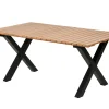 Formax Mesa De Jardín Con Patas En X Natural/Negro