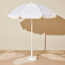 Franja Parasol Sin Pie De Sombrilla Blanco