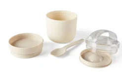 Freshmood Tarro De Desayuno Con Cuchara Blanco, Marron, Verde