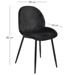 Freyo Silla De Comedor Negro
