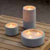 Fuego Vela Led Solar Gris Claro