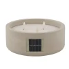 Fuego Vela Led Solar Gris Claro
