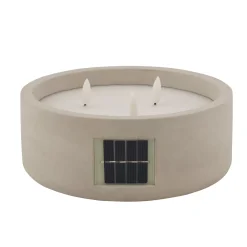 Fuego Vela Led Solar Gris Claro