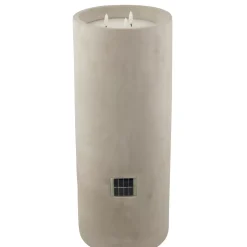Fuego Vela Led Solar Gris Claro