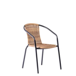 Gerona Silla Apilable Negro, Natural