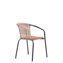Gerona Silla Apilable Negro, Natural