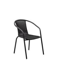 Gerona Silla Apilable Negro