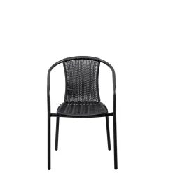 Gerona Silla Apilable Negro