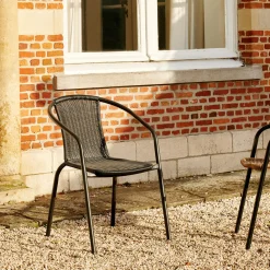 Gerona Silla Apilable Negro