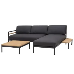 Hanna Lounge Mesa Auxiliar Negro, Natural